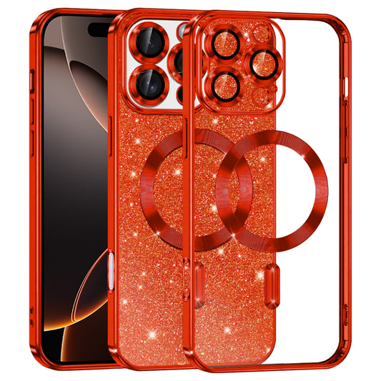 Techsuit - Luxury Glitter MagSafe - iPhone 16 Pro - Red