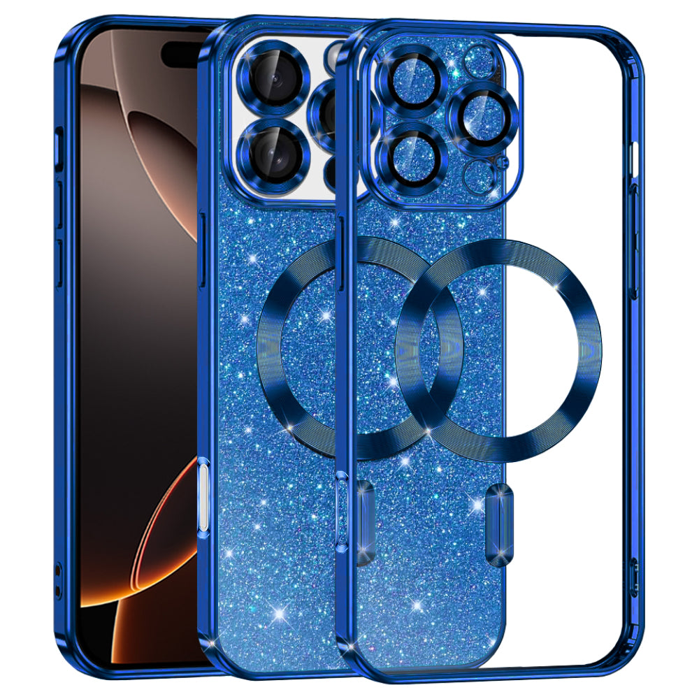 Techsuit - Luxury Glitter MagSafe - iPhone 16 Pro - Deep Blue