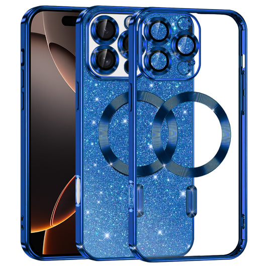 Techsuit - Luxury Glitter MagSafe - iPhone 16 Pro - Deep Blue