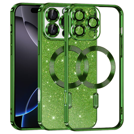 Techsuit - Luxury Glitter MagSafe - iPhone 16 Pro Max - Deep Green
