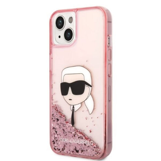 Karl Lagerfeld case for iPhone 14 Pro Max 6,7" KLHCP14XLNCHCP pink hardcase Liquid Glitter NFT Choupette Head