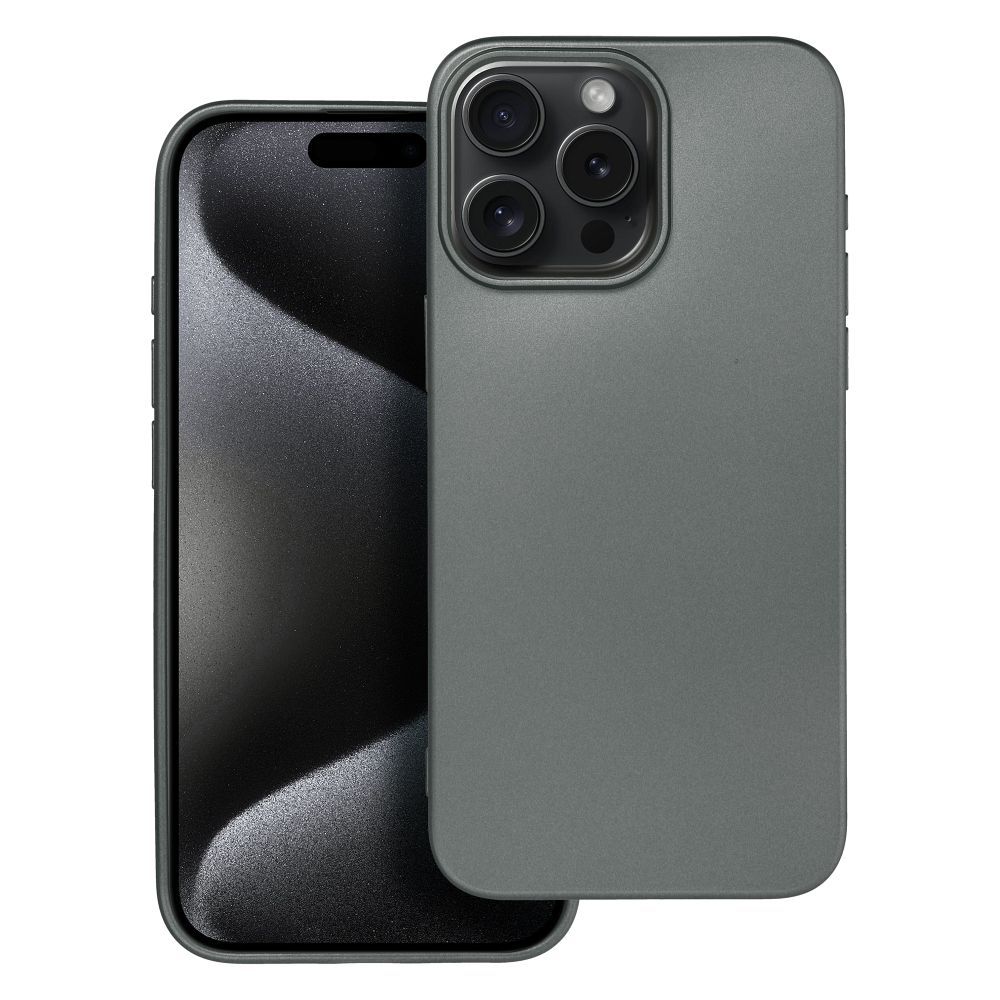 Husa Metallic pentru iPhone 15 PRO MAX Gri