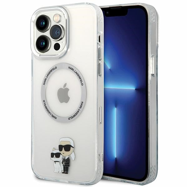 Husa Karl Lagerfeld pentru iPhone 13 Pro Max 6,7" Klhmp13xhnkcit Transparent Hardcase Magsafe IML NFT Karl & Choupette