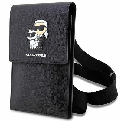 Husa Karl Lagerfeld Handbag pentru Phone Klwbsakcpmk Negru Hardcase Phone Pounch Universal Saffiano K&C NFT