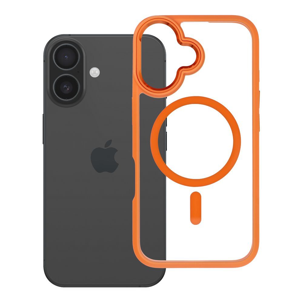 Husa Roar MAG Bumper Compatible cu Magsafe pentru iPhone 16 Portocaliu