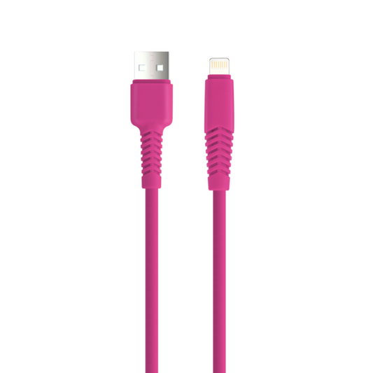 Setty cablu USB - Lightning 1,5 m 2,1A KSA-L-1.526 Roz