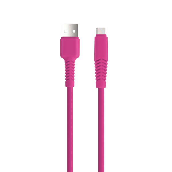 Setty cablu USB - USB-C 1,5 m 2A KSA-C-1.526 Roz