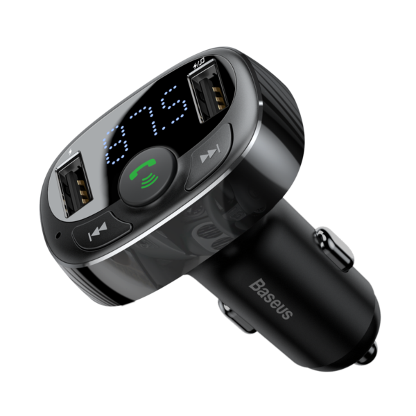 Transmițător FM Baseus T‑Shaped S‑09A Bluetooth MP3 negru