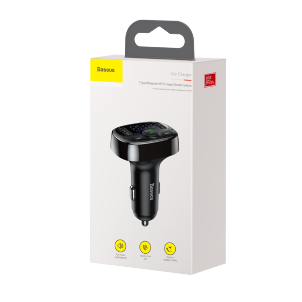 Transmițător FM Baseus T‑Shaped S‑09A Bluetooth MP3 negru