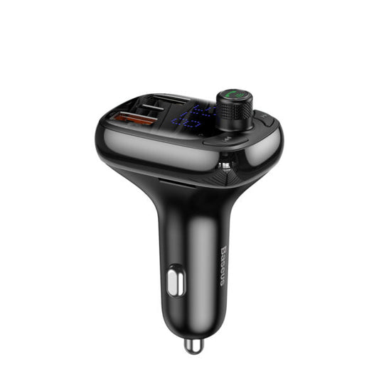 Transmițător FM Baseus T‑Shaped S‑13 Bluetooth MP3 cu încărcător auto, negru
