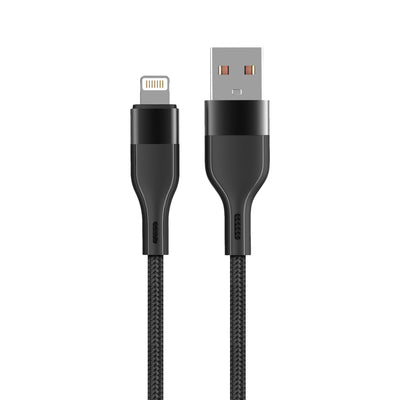 Cablu Maxlife Mxuc-07 USB - Lightning 1,0 M 2,4A Negru Nylon