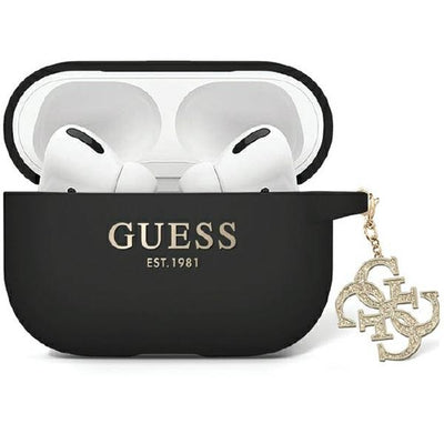 Husa Guess pentru AirPods Pro 2 Guap2lecg4k Negru Silicone 4G Strassed Charm