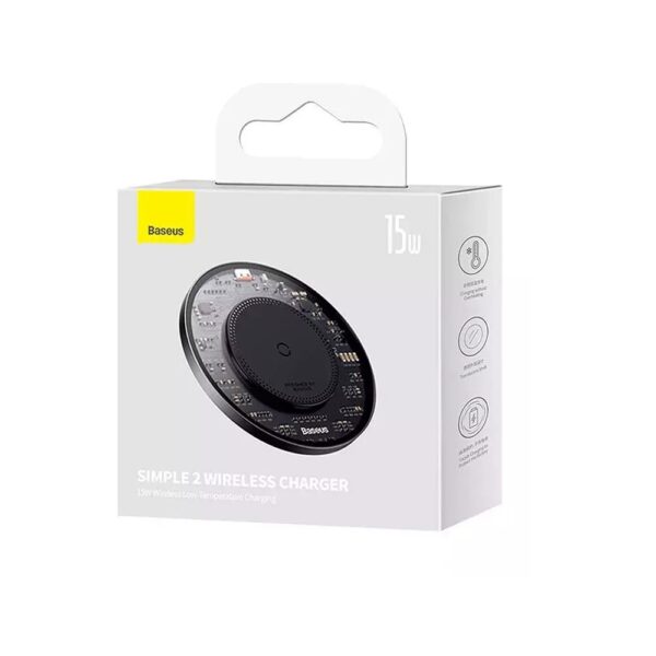 Încărcător wireless Baseus Simple 2 15W negru