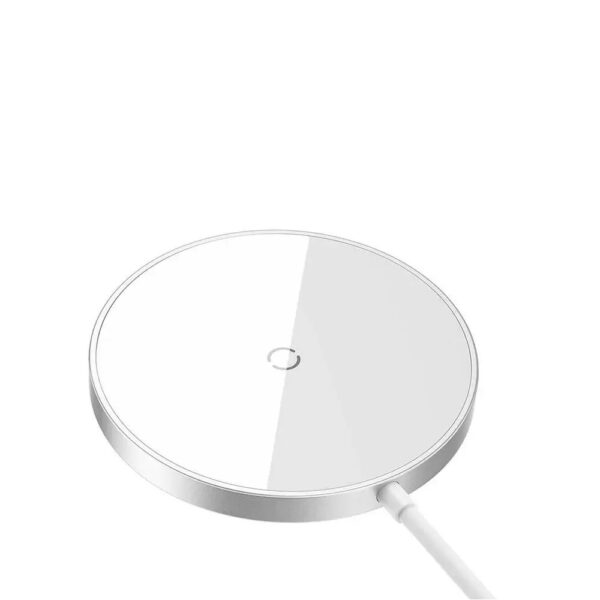 Încărcător wireless Baseus Simple Mini 3 15W argintiu magnetic