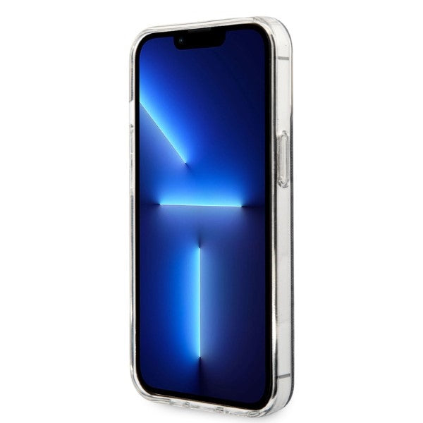 Set Guess husă + încărcător pentru iPhone 13 Pro 6,1″ GUBPP13LH4EACSK, carcasă rigidă neagră 4G Print, MagSafe