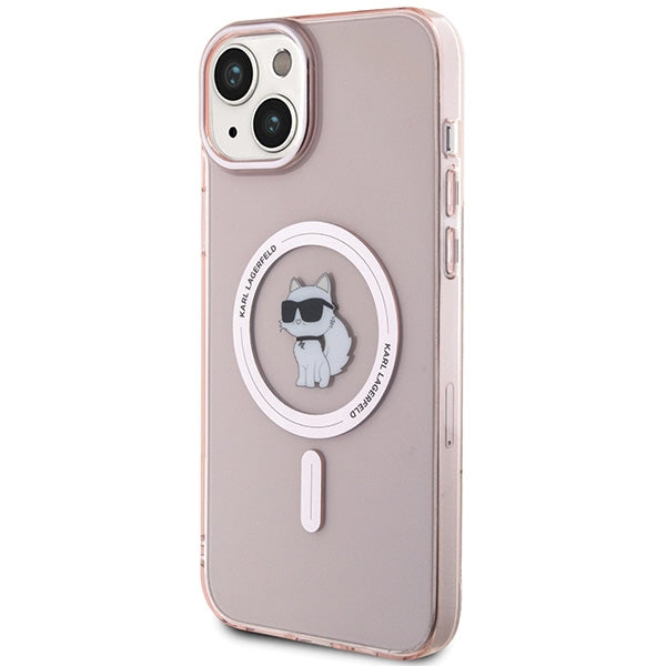 Husă pentru iPhone 15 Plus Karl Lagerfeld 6,7" KLHMP15MHFCCNOP pink HC Magsafe IML C – Roz