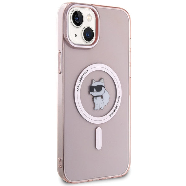 Husă pentru iPhone 15 Plus Karl Lagerfeld 6,7" KLHMP15MHFCCNOP pink HC Magsafe IML C – Roz
