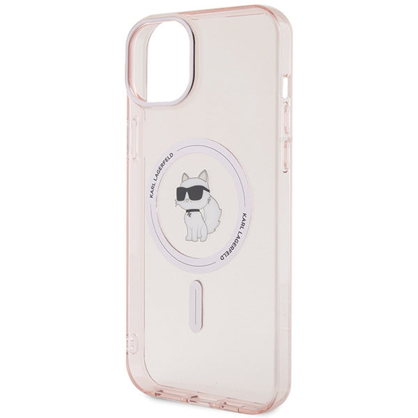 Husă pentru iPhone 15 Plus Karl Lagerfeld 6,7" KLHMP15MHFCCNOP pink HC Magsafe IML C – Roz
