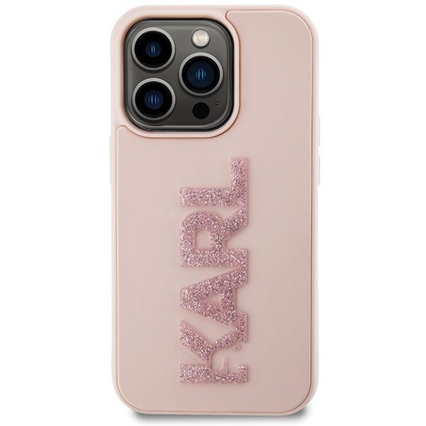 Karl Lagerfeld case for iPhone 15 Pro Max 6,7" KLHCP15X3DMBKCP pink HC 3D Logo Glitter