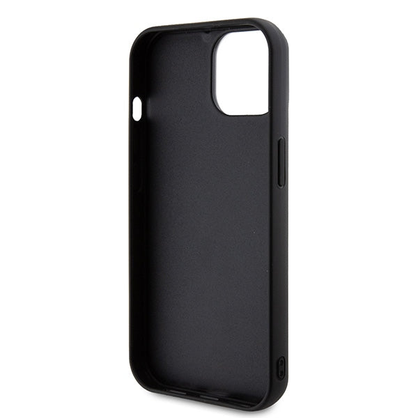 Husă pentru iPhone 15 Karl Lagerfeld 6,1" KLHCP15S3DMBKCK black HC 3D Logo Glitter – Negru
