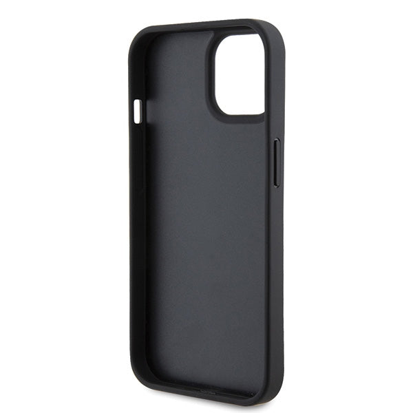 Husă pentru iPhone 15 Karl Lagerfeld 6,1" KLHCP15SPKLPKLK black HC Hot Stamp Monogram KL Metal Logo – Negru