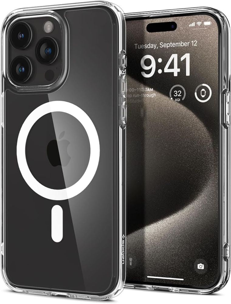 Husa Spigen Ultra Hybrid Magsafe pentru iPhone 15 Pro 6,1" Alb