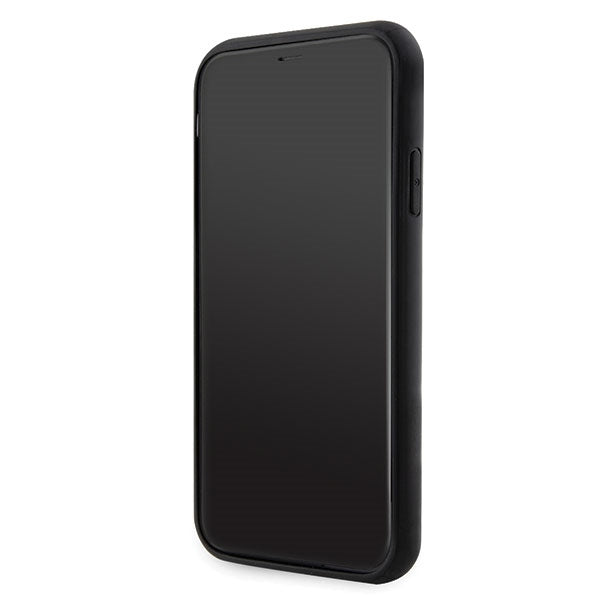 Husă pentru Karl Lagerfeld iPhone 11 / XR KLHCN61G2CPK black hard Glitter Choupette Patch – Negru