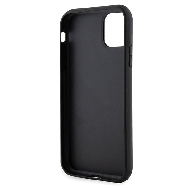 Husă pentru Karl Lagerfeld iPhone 11 / XR KLHCN61G2CPK black hard Glitter Choupette Patch – Negru