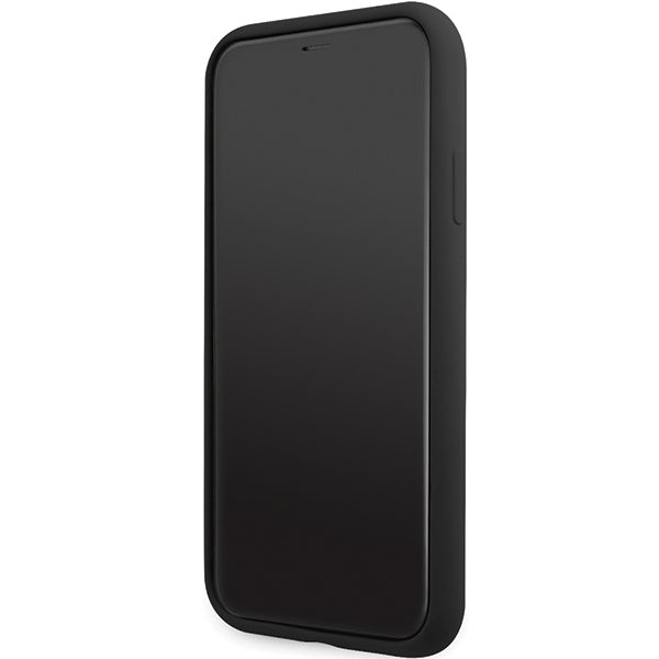 Husă pentru Karl Lagerfeld iPhone 11 / XR KLHCN61SKSVGK black hard Silicone Signature – Negru