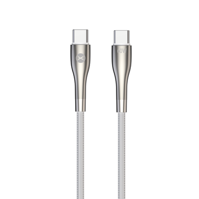 Cablu Forever Sleek Usb-c - Usb-c 1,0 M 60W Alb
