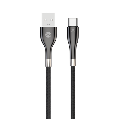 Cablu Forever Sleek USB - Usb-c 1,0 M 3A Negru