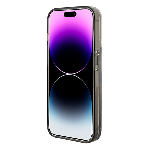 Husă pentru iPhone 15 Karl Lagerfeld 6,1" KLHCP15SLKKNSK transparentna hard Liquid Glitter Ikonik – Transparent