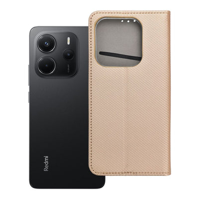 Husa Smart Book pentru Xiaomi Redmi Note 14 5G Auriu