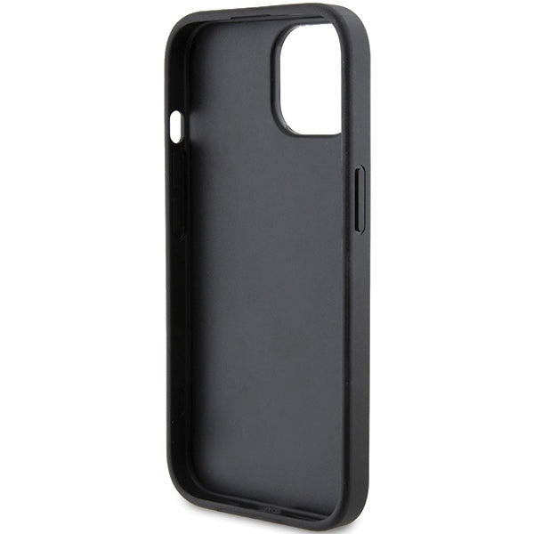 Husă pentru iPhone 15 Karl Lagerfeld 6,1" KLHCP15SPQKPMK black HC QUILTED K PATTERN – Negru