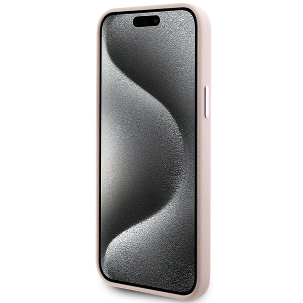 Husă pentru iPhone 15 Plus Karl Lagerfeld 6,7" KLHCP15MSMHCNPP pink HC SILICONE C METAL PIN – Roz