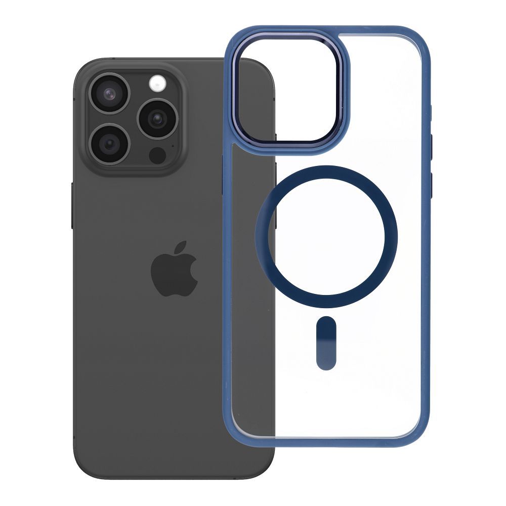Husa Roar MAG Bumper Compatible cu Magsafe pentru iPhone 15 Pro Max Bleumarin