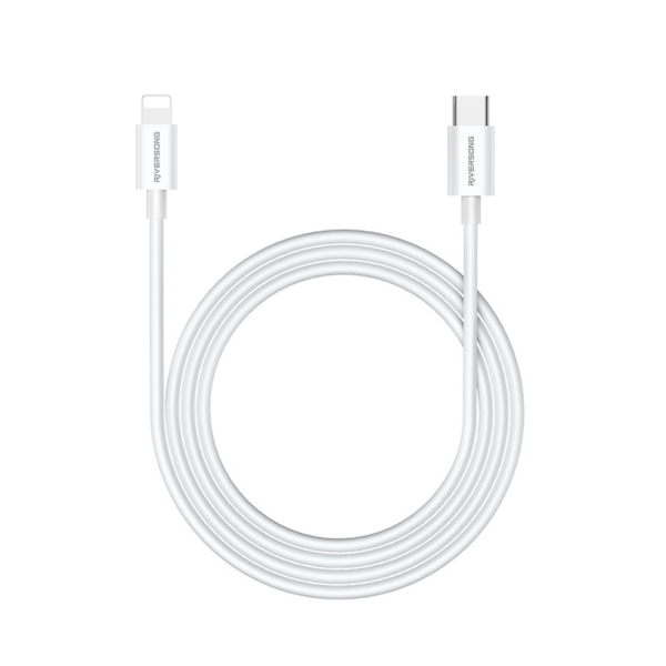 Riversong cablu Lotus 08 USB-C - Lightning 1,0m 3A light Gri CL76