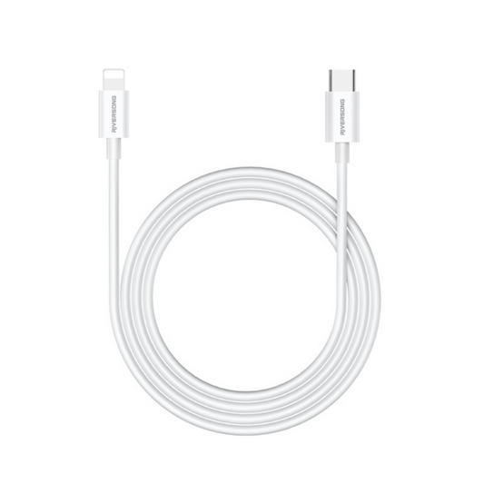 Riversong cablu Lotus 08 USB-C - Lightning 1,0m 3A light Gri CL76