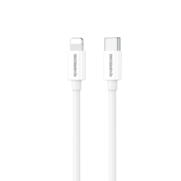 Riversong cablu Lotus 08 USB-C - Lightning 1,0m 3A light Gri CL76