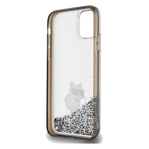 Husă pentru Karl Lagerfeld iPhone 11 KLHCN61LKCNSK transparent HC LIQ. GLITTER C – Transparent