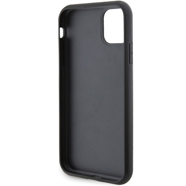 Husă pentru Karl Lagerfeld iPhone 11 KLHCN61GSAKCPK black HC GRIPSTAND SAFFIANO KC PINS – Negru