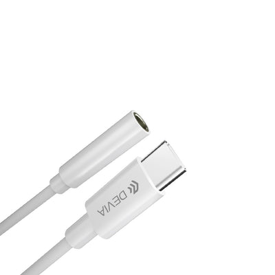 Adaptor Devia Ec608 Usb-c - Jack 3,5mm Alb