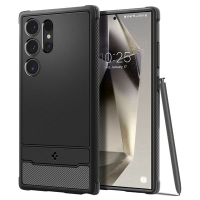 Husa Spigen Rugged Armor pentru Samsung Galaxy S24 Ultra Matte Negru