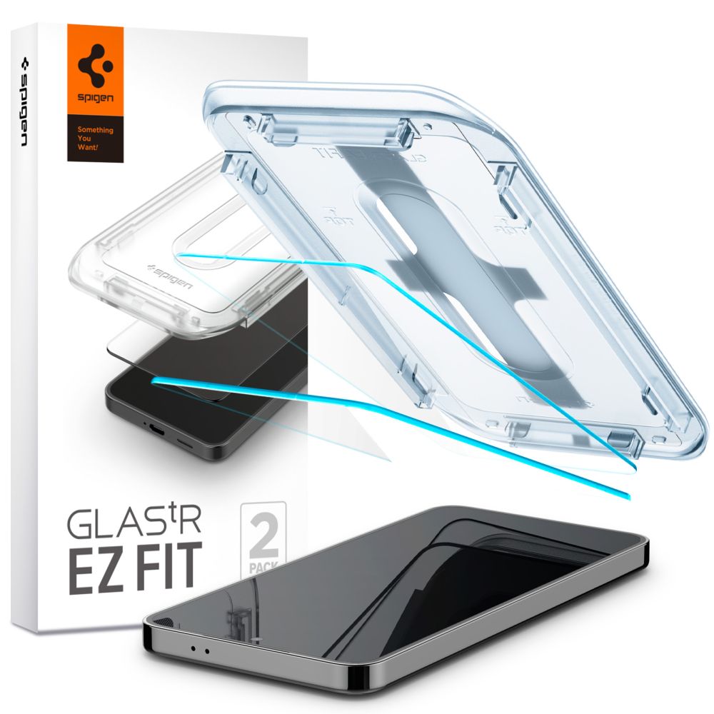 Folie Spigen sticla Glas.tr "EZ FIT" 2-pack pentru Samsung Galaxy S24 / S25 Transparent