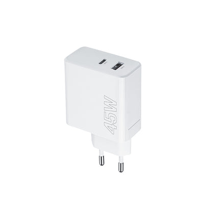 Incarcator Maxlife Mxtc-07-45ac PD QC 1x Usb-c 1x USB 45W Alb