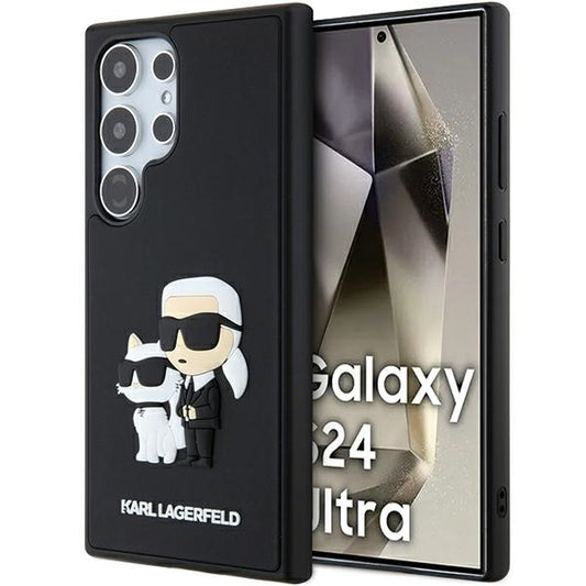 Husă pentru Samsung Galaxy S24 Ultra Karl Lagerfeld KLHCS24L3DRKCNK black HC 3D RUBBER KC NFT – Negru