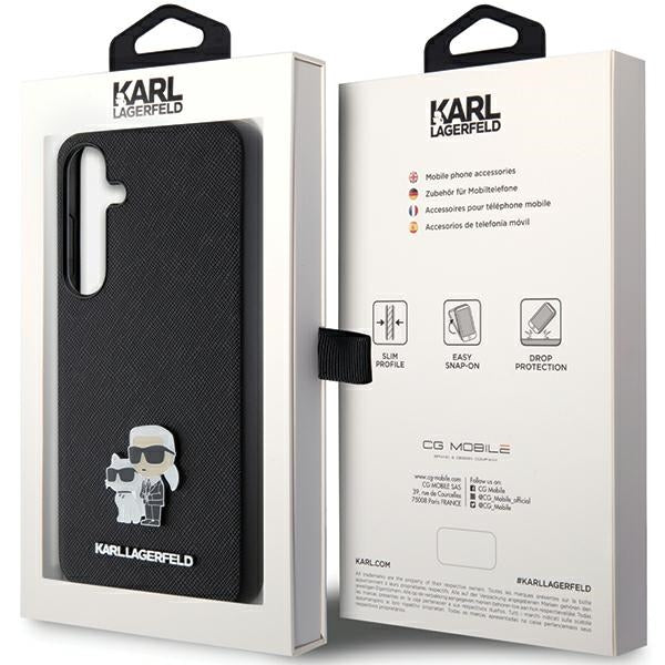 Karl Lagerfeld case for Samsung Galaxy S24 KLHCS24SPSAKCMPK black HC SAFFIANO KC PIN