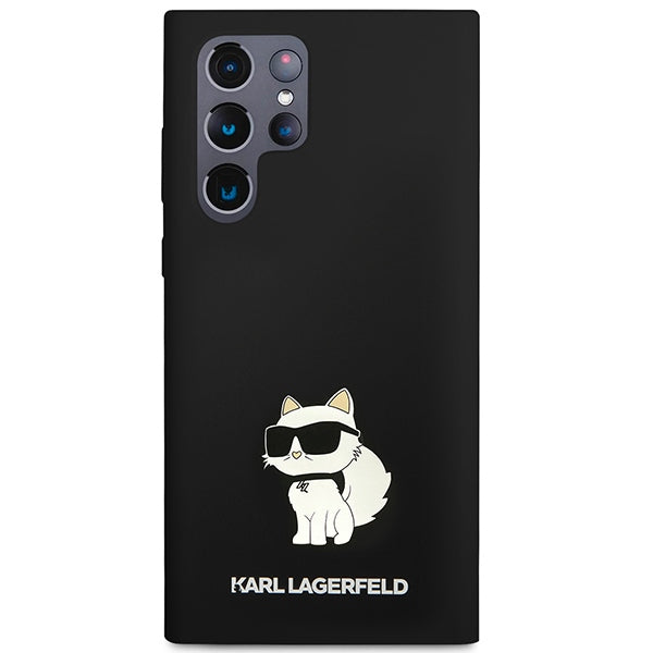 Husă pentru Samsung Galaxy S24 Ultra Karl Lagerfeld KLHCS24LSNCHBCK black HC SILICONE NFT CHOUPETTE – Negru