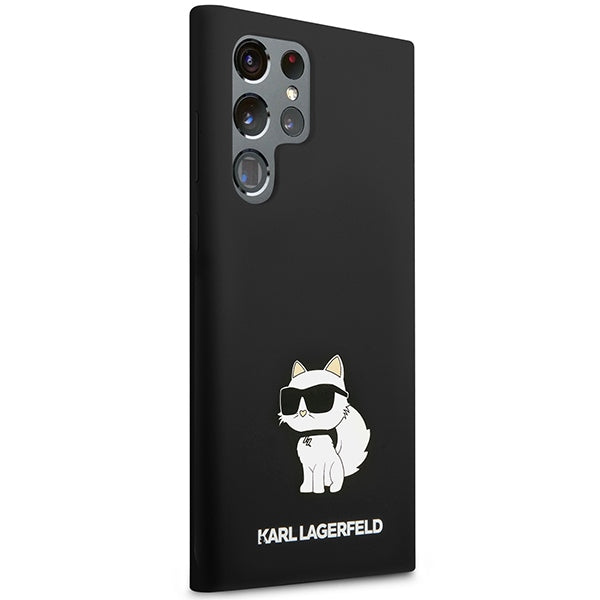 Husă pentru Samsung Galaxy S24 Ultra Karl Lagerfeld KLHCS24LSNCHBCK black HC SILICONE NFT CHOUPETTE – Negru