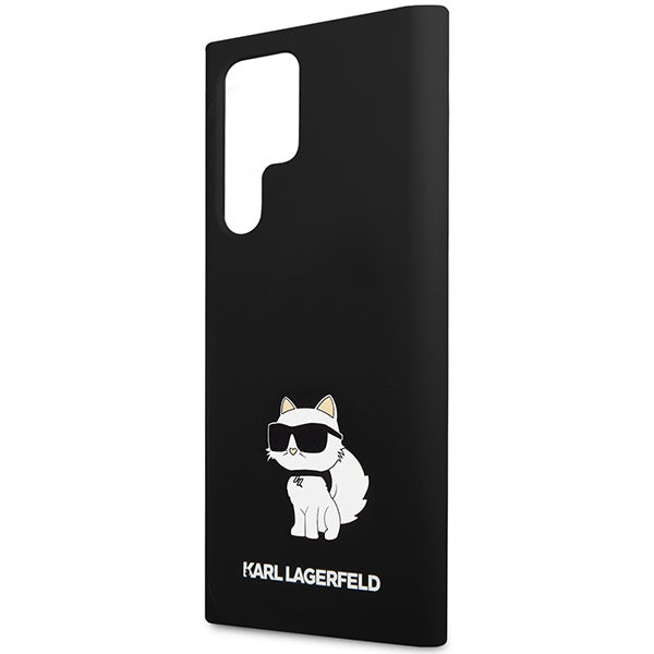 Husă pentru Samsung Galaxy S24 Ultra Karl Lagerfeld KLHCS24LSNCHBCK black HC SILICONE NFT CHOUPETTE – Negru